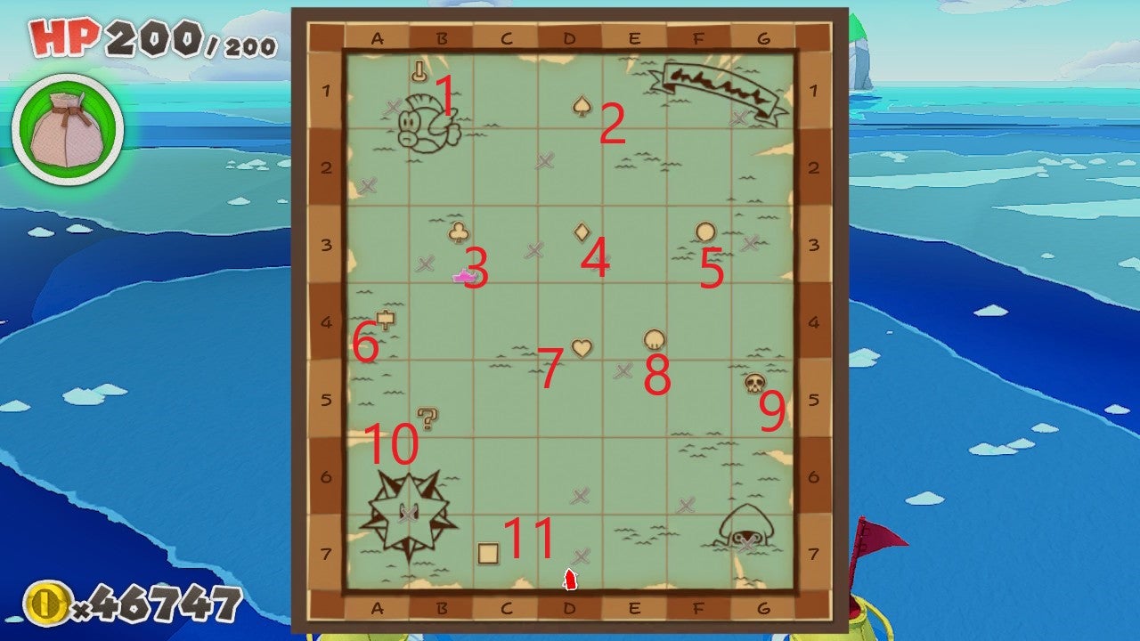 Paper Mario The Origami King Full Great Sea Map With All Island